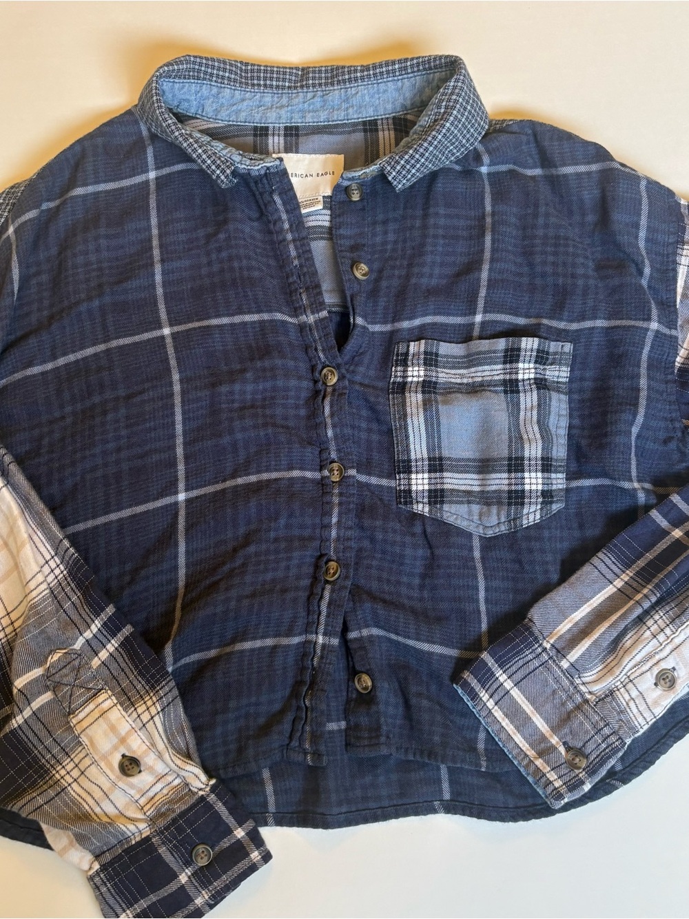 American Eagle Women’s Cropped Plaid Size Xs